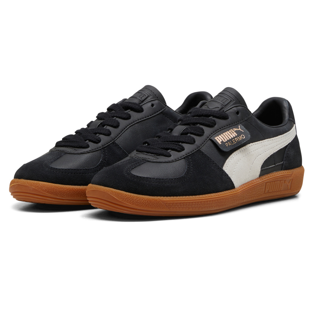 スニーカー ^PUMA^ Palermo Lth Black Light Gray 39646403 396464-03 Puma Palermo Lth 396464 03 Men's Sneakers | eBay
